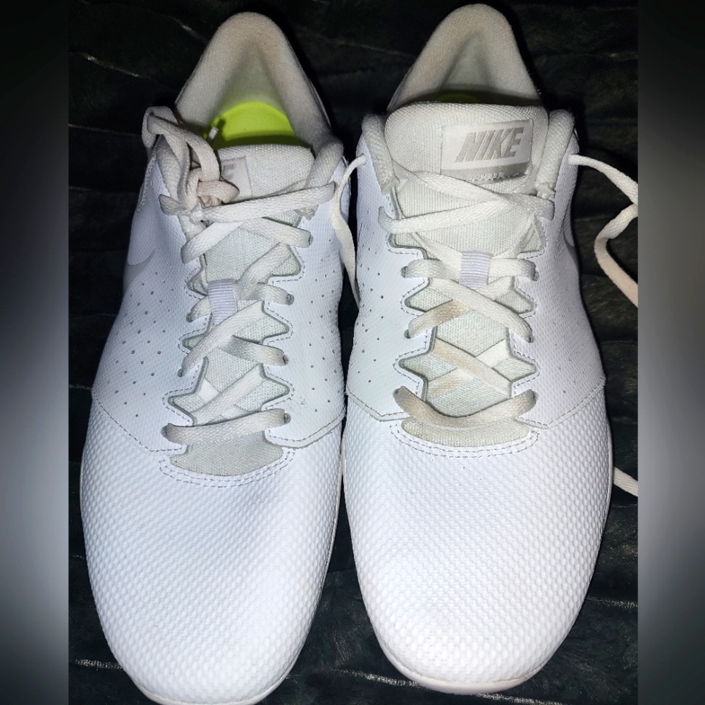 Nike White and Neon Green Athletic Shoes